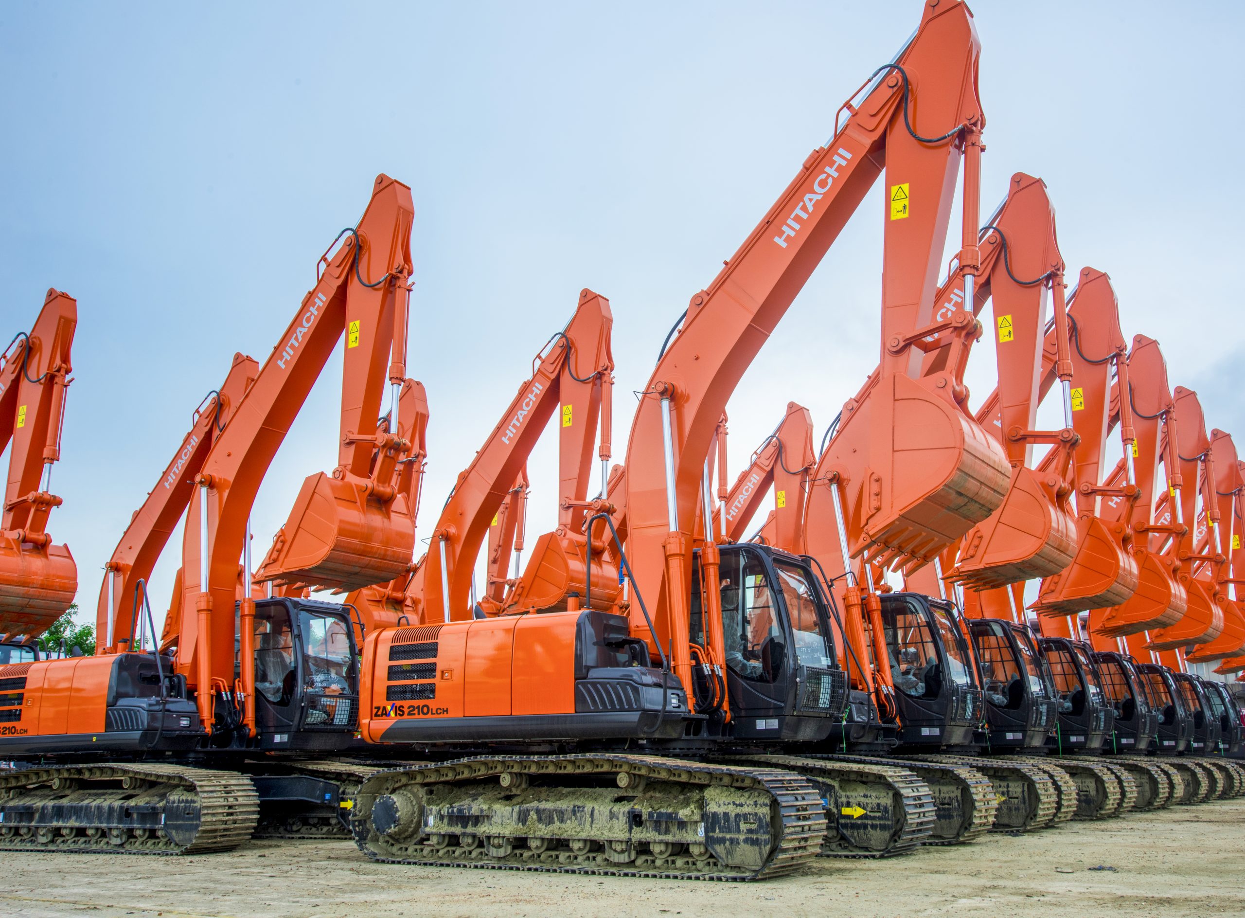 Powerful excavator used for construction and mining projects